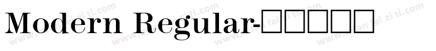 Modern Regular字体转换